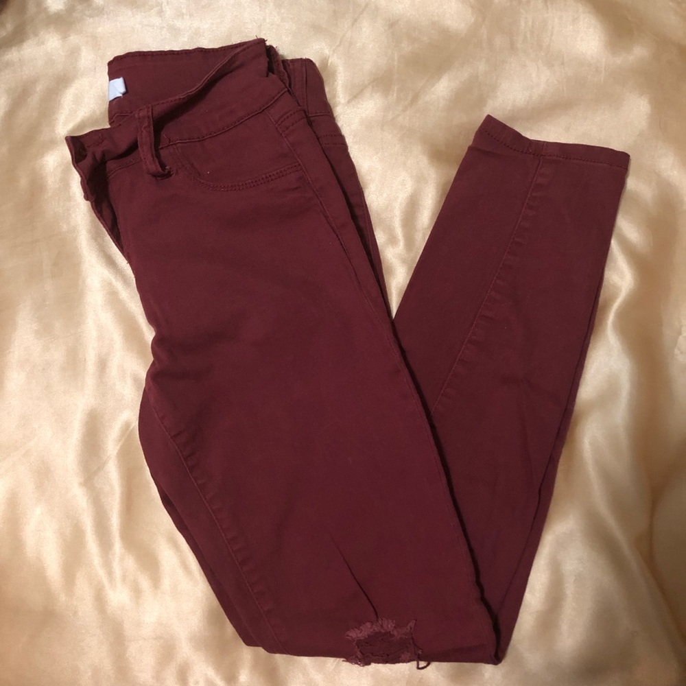 Cello Maroon Jeans